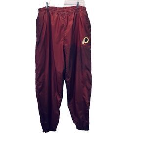 Vintage NFL Game Day Turbo Zone Washington Redskins Burgundy Track Pants XL